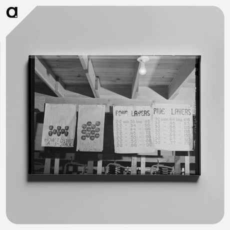 アートパネル-Apple Packing School Charts
 - ラッセル リー Canvas.