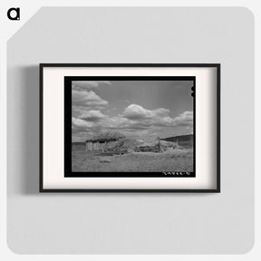 アートポスター-Barn and Haystacks Near Taos
 - ラッセル リー Poster.