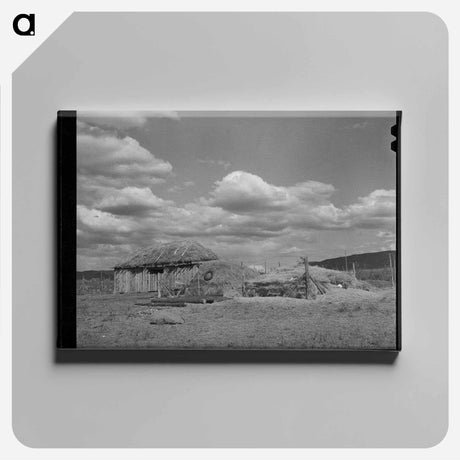 アートパネル-Barn and Haystacks Near Taos
 - ラッセル リー Canvas.