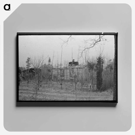 アートパネル-Farmhouse and Yard, New Jersey
 - ラッセル リー Canvas.