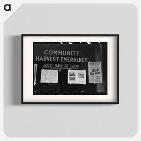 アートポスター-Community Harvest Emergency Committee Sign
 - ラッセル リー Poster.