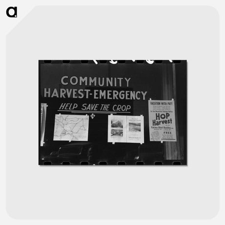 アートポストカード-Community Harvest Emergency Committee Sign
 - ラッセル リー Postcard.