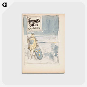 アートポストカード-Luonnos carl snoilsky, svenska bilder -teoksen kansikuvaksi - アルバート エーデルフェルト Postcard.