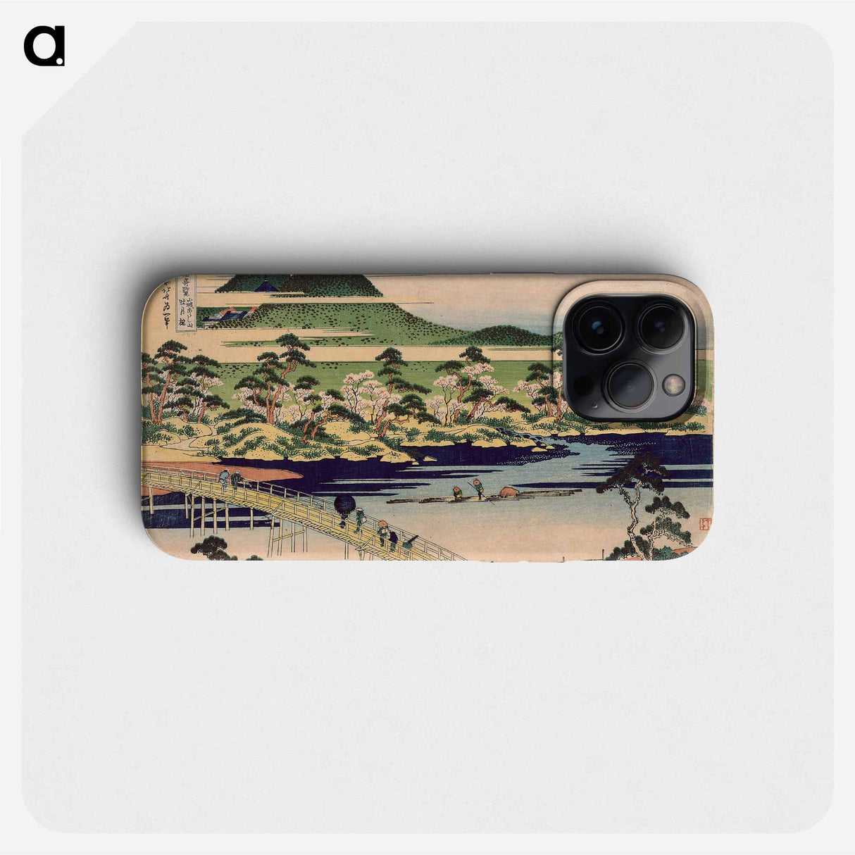 The Togetsu Bridge at Arashiyama in Yamashiro Province - 葛飾 北斎 Phone Case.