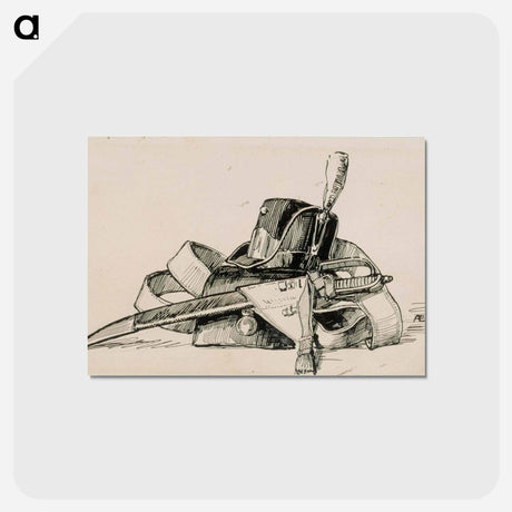 アートポストカード-Closing vignette for poem number fifteen stolt - アルバート エーデルフェルト Postcard.