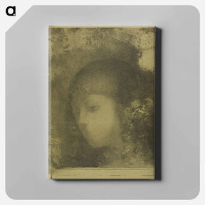 アートパネル-Child's Head With Flowers - オディロン ルドン Canvas.