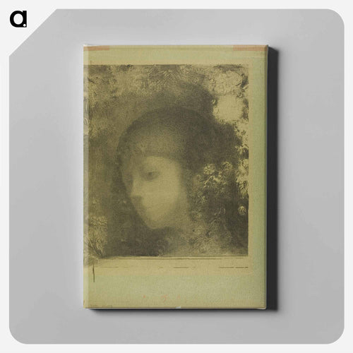 Child's Head With Flowers - オディロン ルドン Canvas.