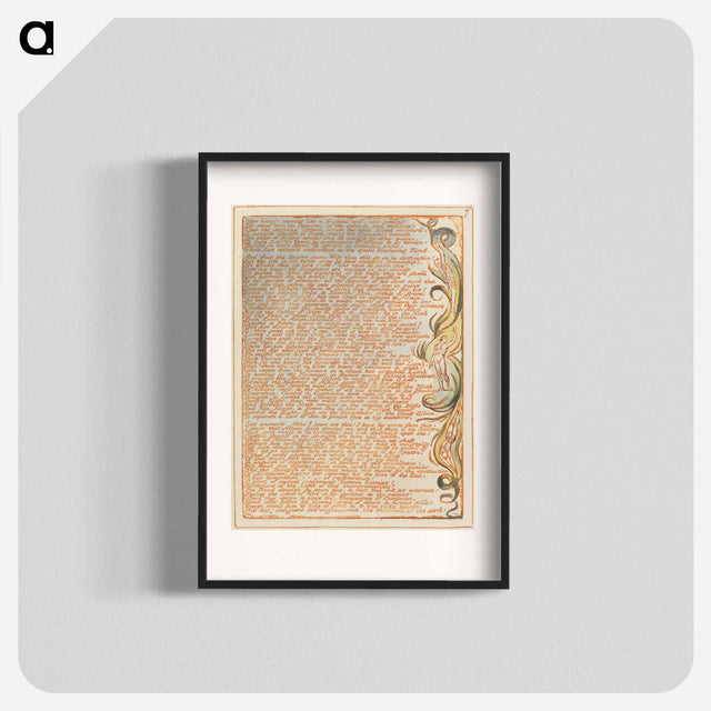 アートポスター-Jerusalem, Plate 7, "Was living: panting...." - ウィリアム ブレイク Poster.