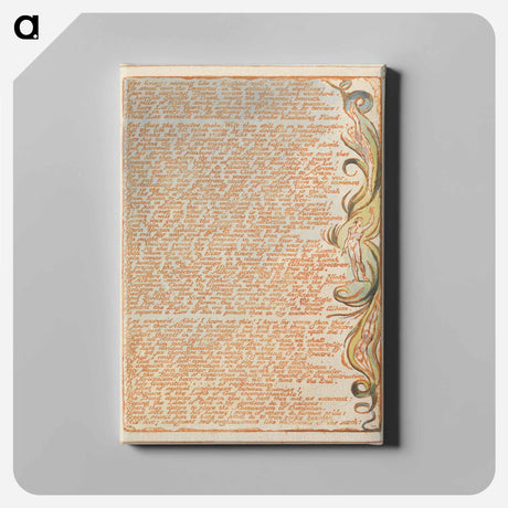 アートパネル-Jerusalem, Plate 7, "Was living: panting...." - ウィリアム ブレイク Canvas.