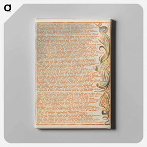 アートパネル-Jerusalem, Plate 7, "Was living: panting...." - ウィリアム ブレイク Canvas.