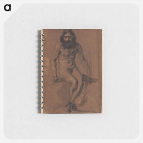アートメモ帳-Nude bearded man, seated - ウジェーヌ ドラクロワ Memo.