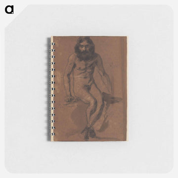 Nude bearded man, seated - ウジェーヌ ドラクロワ Memo.