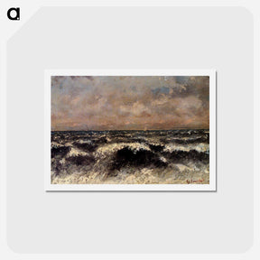 アートポストカード-Seascape - ギュスターヴ クールベ Postcard.