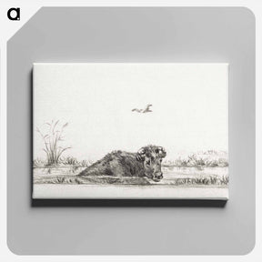 アートパネル-Cow in the water - ジャン ベルナール Canvas.