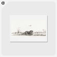 アートポストカード-Cow in the water - ジャン ベルナール Postcard.