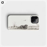 Cow in the water - ジャン ベルナール Phone Case.