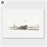 Cow in the water - ジャン ベルナール Poster.