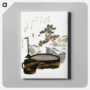 アートパネル-Katsushika Hokusai’s tea table - 葛飾 北斎 Canvas.