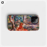 Girl at the Foot of a Tree - Pierre Auguste Renoir Phone Case.