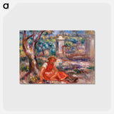 アートポストカード-Girl at the Foot of a Tree - ピエール オーギュスト ルノワール Postcard.
