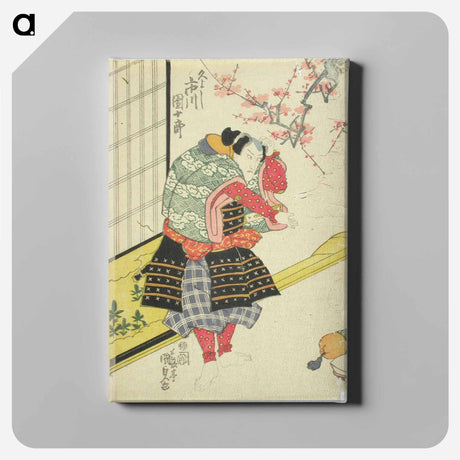 アートパネル-Actor Ichikawa Danjuro VII in the Play Hisago no Gumbai (Gourd-Shaped Fan)
 - 歌川 国貞 Canvas.