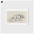 アートポストカード-Six Foxhounds Resting
 - イェール大学アートギャラリー Postcard.