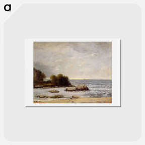 アートポストカード-Seascape at Saint Aubin - ギュスターヴ クールベ Postcard.