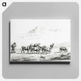 アートパネル-Cow driver with a group of cattle - ジャン ベルナール Canvas.