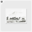 アートポストカード-Cow driver with a group of cattle - ジャン ベルナール Postcard.