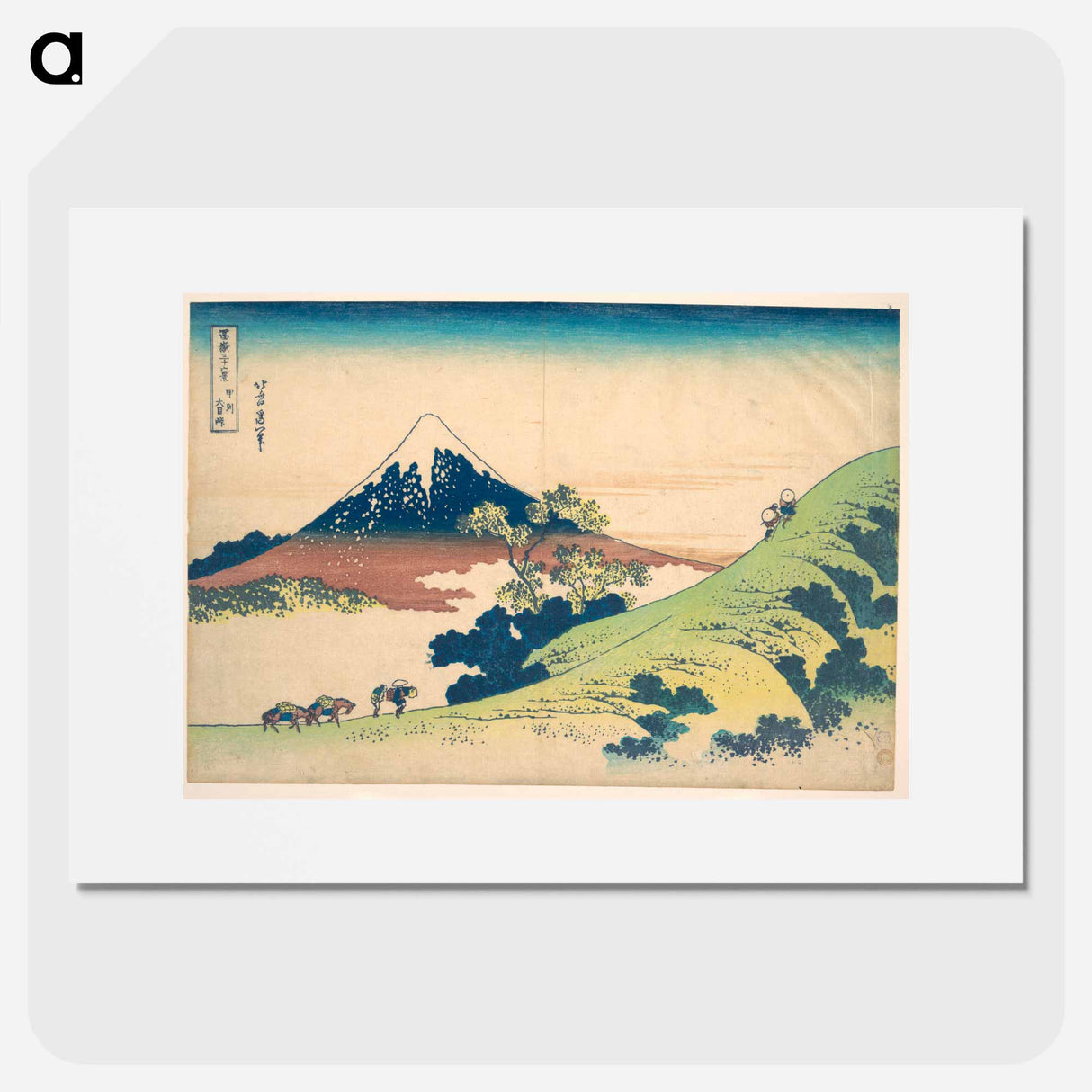 The Inume Pass in Kai Province - Katsushika Hokusai Poster.