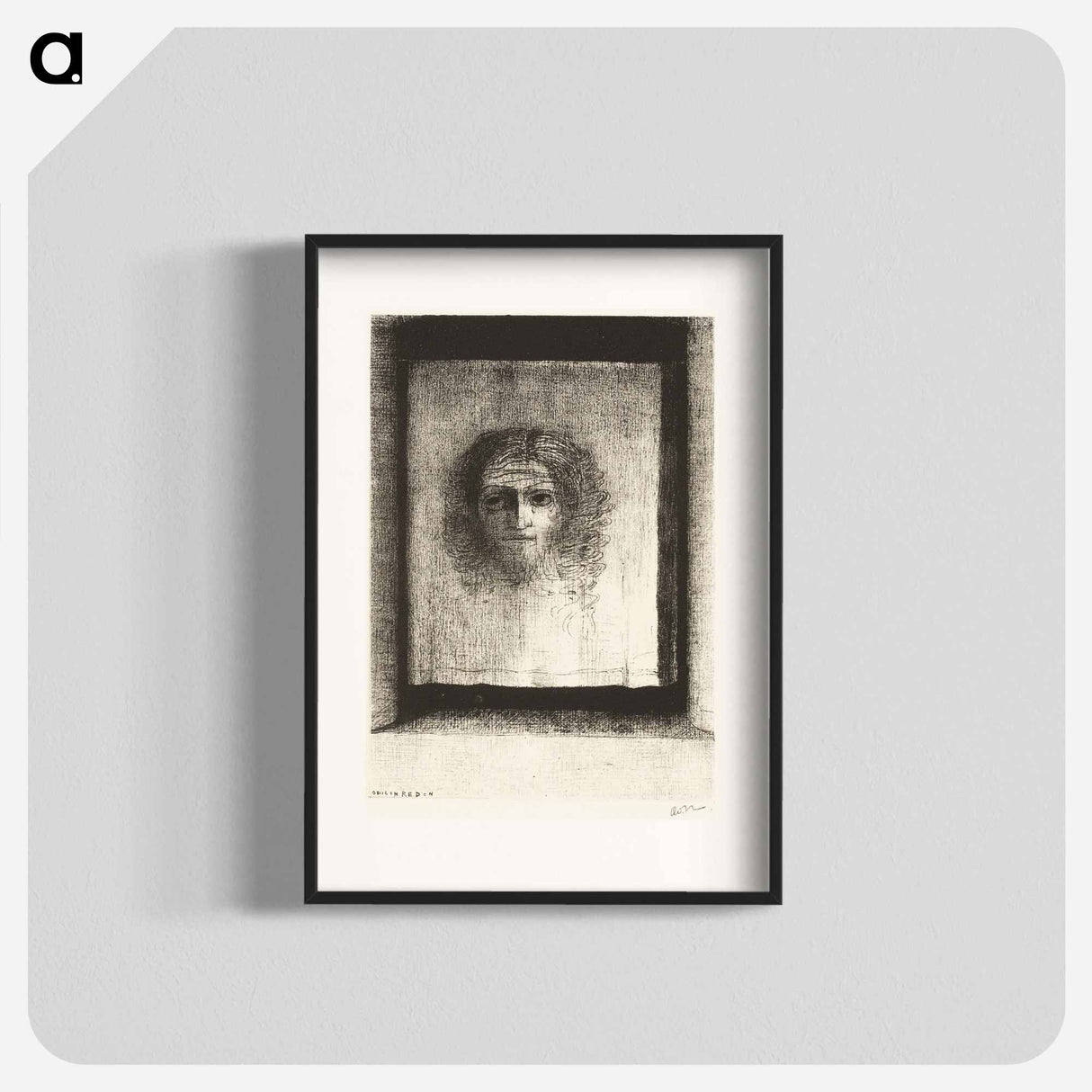 It Was a Veil, an Imprint - オディロン ルドン Poster.