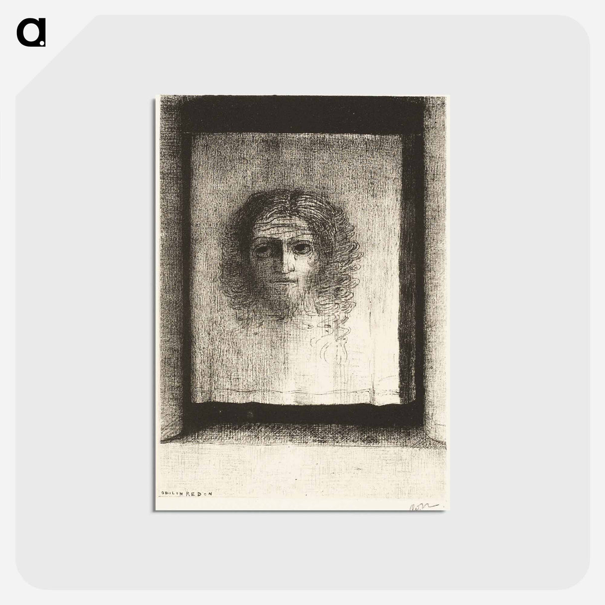 アートポストカード-It Was a Veil, an Imprint - オディロン ルドン Postcard.