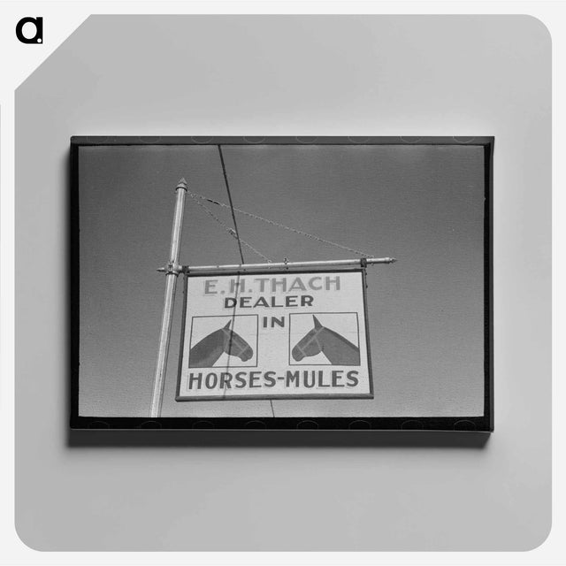 アートパネル-Hitchhiker at Waco City Limits
 - ラッセル リー Canvas.