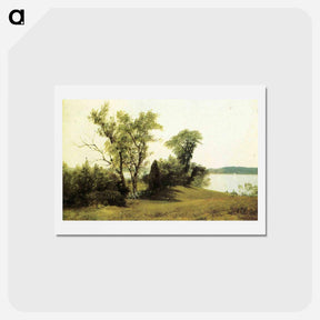 アートポストカード-Sailing on the Hudson - アルバート ビアスタット Postcard.