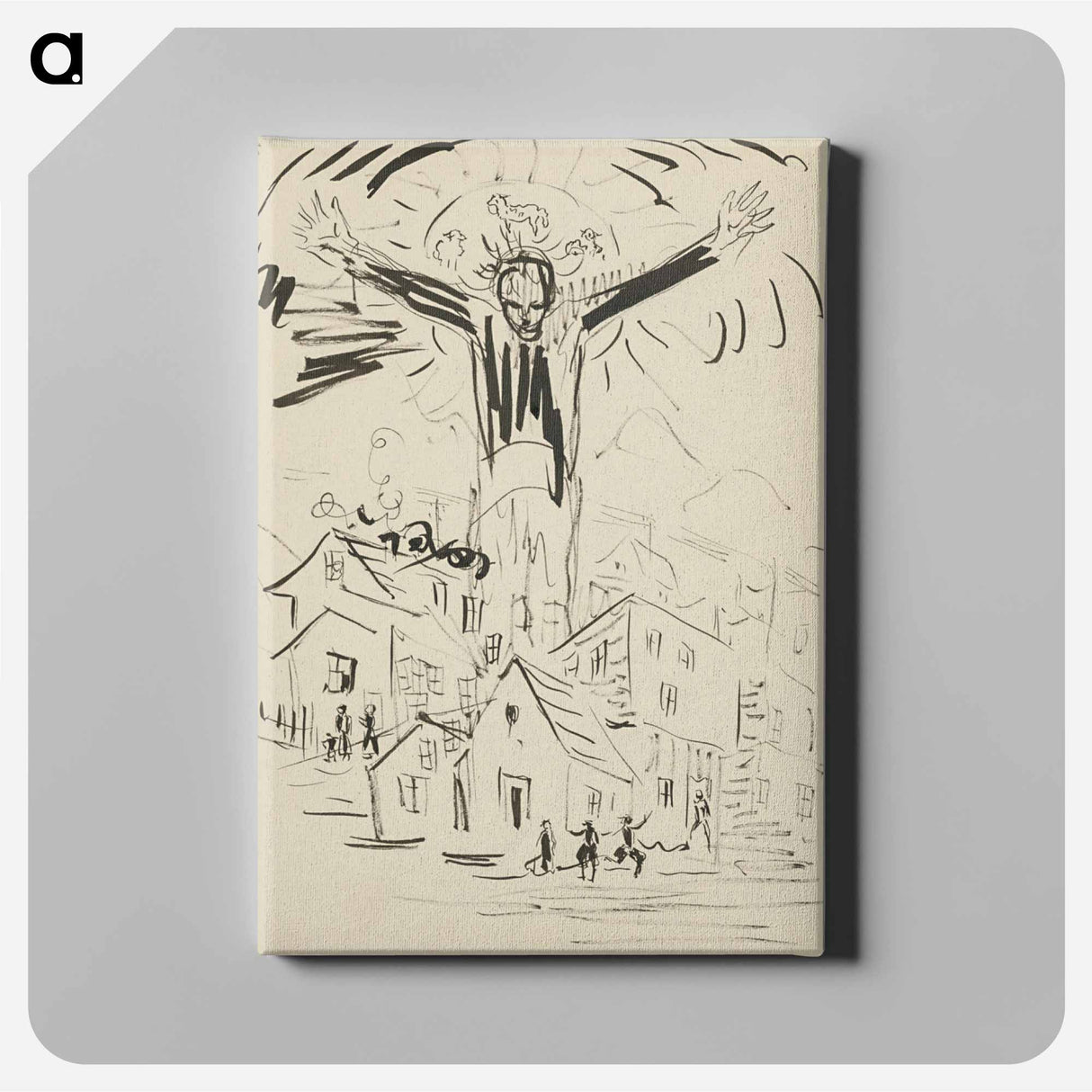 Sketchbook 22 savior over the city - アーノルド ピーター ワイズ クビンチャン Canvas.
