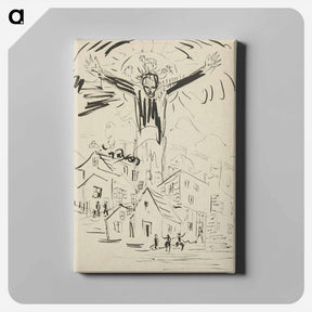 アートパネル-Sketchbook 22 savior over the city - アーノルド ピーター ワイズ クビンチャン Canvas.