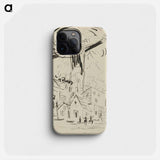 Sketchbook 22 savior over the city - アーノルド ピーター ワイズ クビンチャン Phone Case.