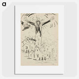 Sketchbook 22 savior over the city - アーノルド ピーター ワイズ クビンチャン Poster.
