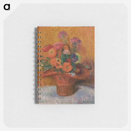アートメモ帳-Red Basket of Zinnias
 - バーンズ・コレクション Memo.