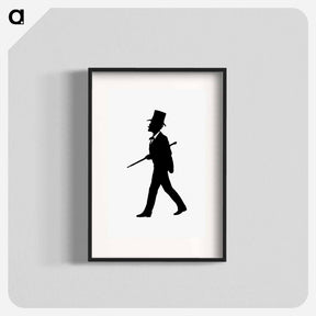 アートポスター-Gentleman Silhouette from Michael's Crag
 - 大英図書館 Poster.