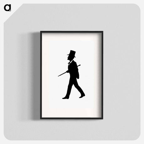 アートポスター-Gentleman Silhouette from Michael's Crag
 - 大英図書館 Poster.
