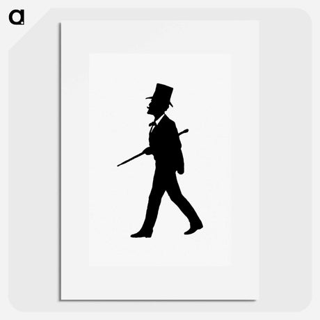 アートポスター-Gentleman Silhouette from Michael's Crag
 - 大英図書館 Poster.
