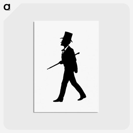 アートポストカード-Gentleman Silhouette from Michael's Crag
 - 大英図書館 Postcard.