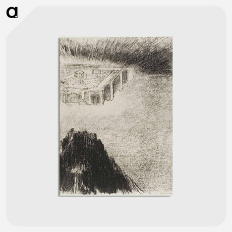 アートポストカード-And I John Saw the Holy City, New Jerusalem, Coming Down from God Out of Heaven - オディロン ルドン Postcard.