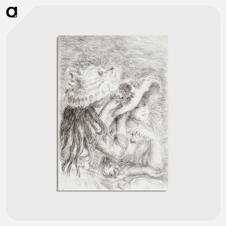 アートポストカード-Le Chapeau épinglé - ピエール オーギュスト ルノワール Postcard.