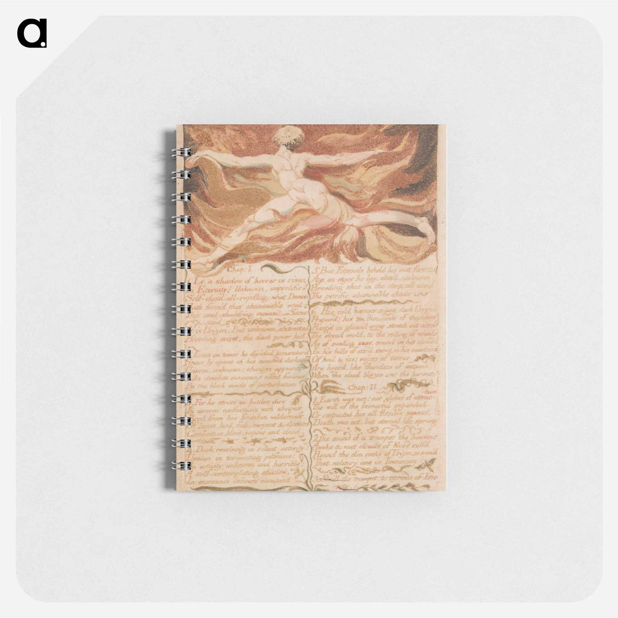 アートメモ帳-The First Book of Urizen, Plate 5, "Chap: 1...." - ウィリアム ブレイク Memo.