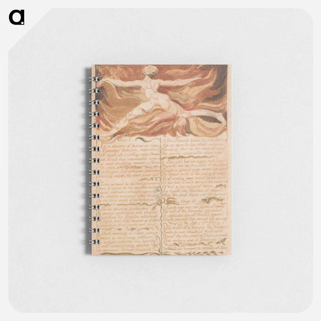 アートメモ帳-The First Book of Urizen, Plate 5, "Chap: 1...." - ウィリアム ブレイク Memo.