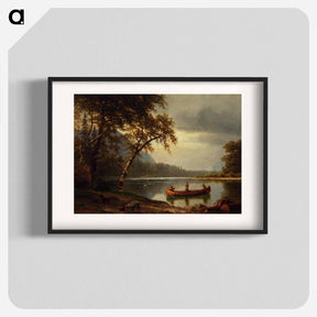 アートポスター-Salmon Fishing on the Cascapediac River - アルバート ビアスタット Poster.