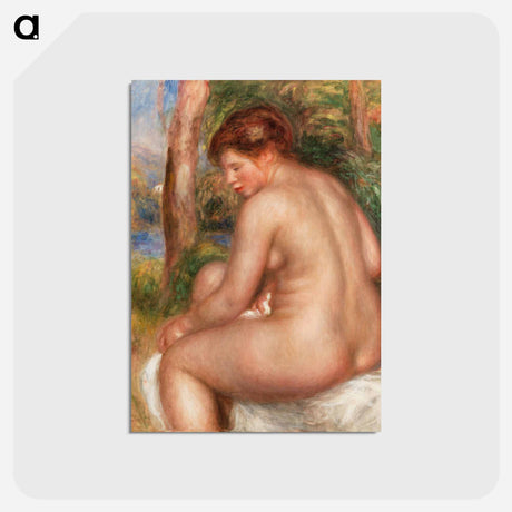 アートポストカード-Bather in Three-Quarter View - ピエール オーギュスト ルノワール Postcard.