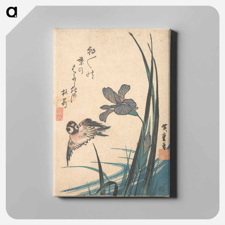 アートパネル-Iris and Sparrow
 - 歌川 広重 Canvas.